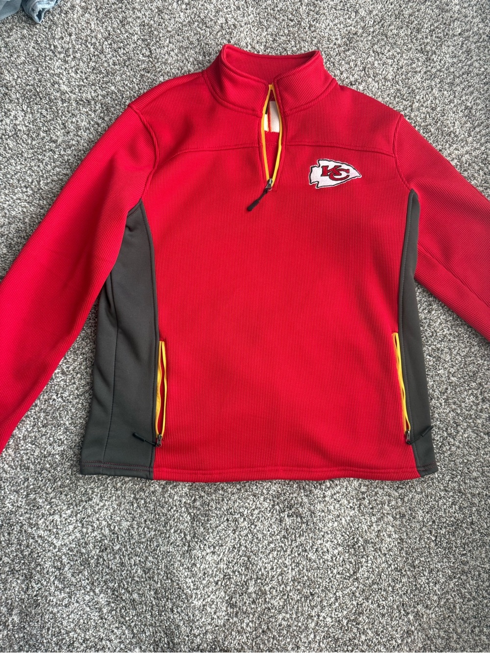 NFL Chiefs Red and Gold Team Apparel Pullover